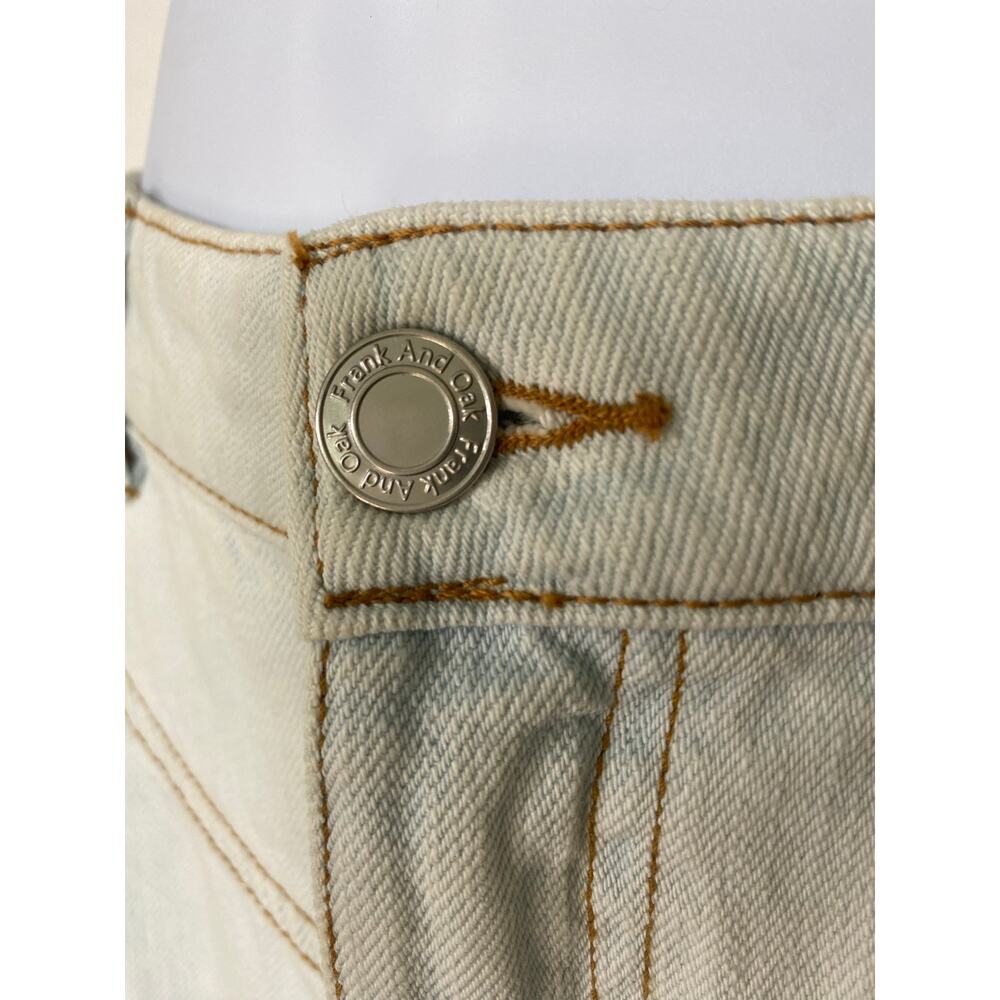 Frank & Oak Linda Balloon Tapered Leg High Rise Jeans Ivory Denim Size 29 - Picture 4 of 14